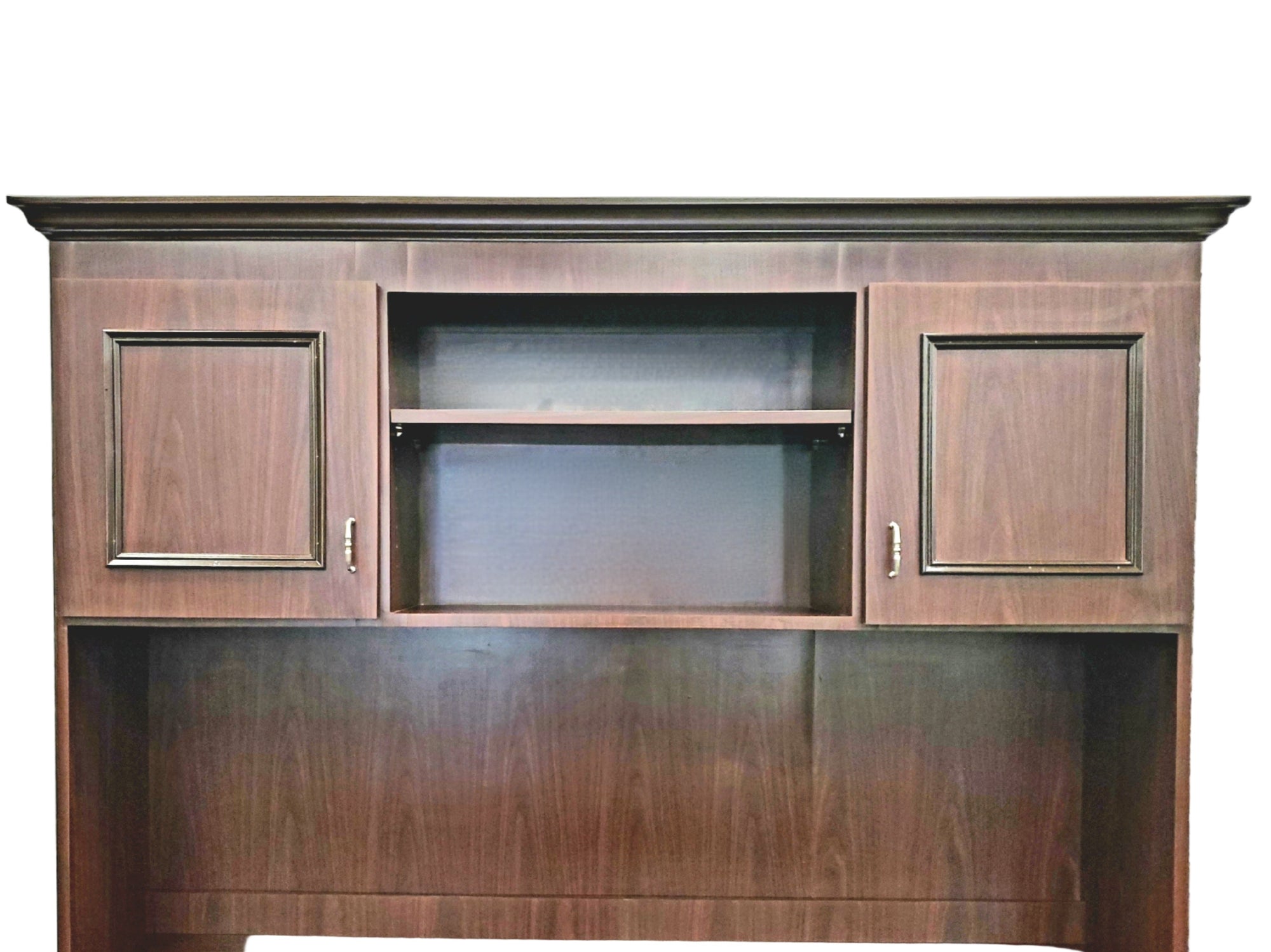 Senior Executive Hutch with Doors Mahogany