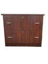 Mahogany Two Drawer Lateral File Cabinet