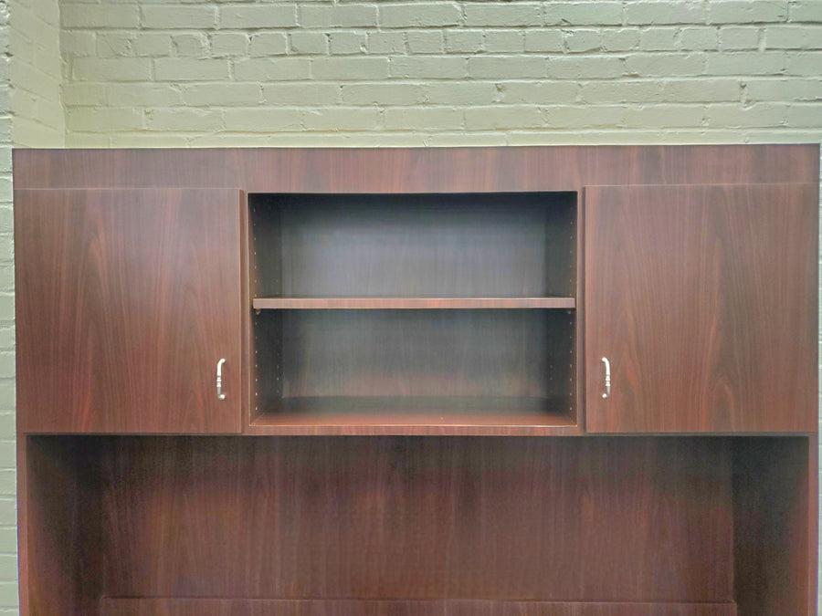Standard Hutch with Doors Mahogany