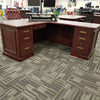 Senior Executive Workstation with Right Return Mahogany