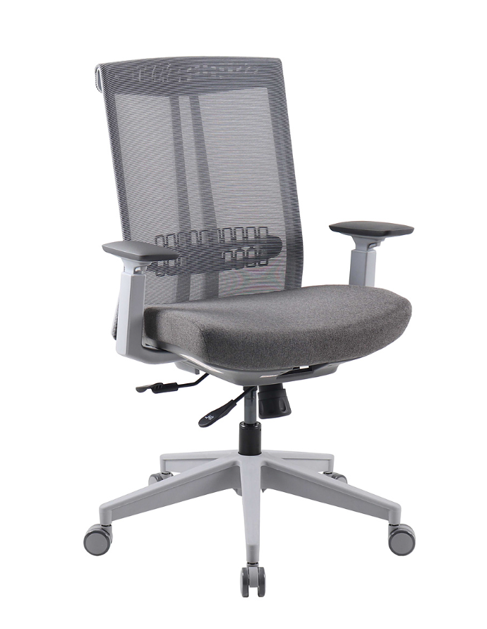 Office chair FLEET, adjustable armrests, charcoal