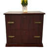 Mahogany Two Drawer Lateral File Cabinet